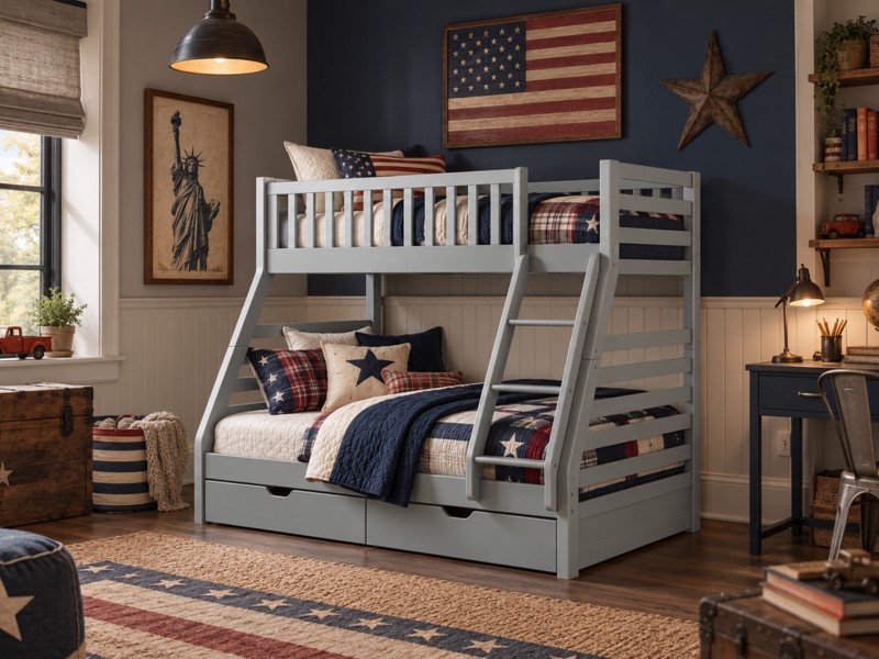 Land Of Beds Nocturne Grey Wooden Bunk Bed1