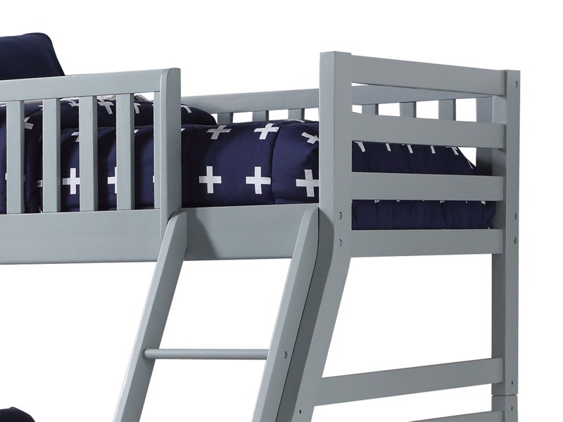 Land Of Beds Nocturne Grey Wooden Bunk Bed3