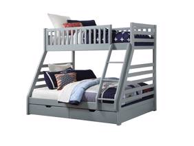 Land Of Beds Nocturne Grey Wooden Bunk Bed5