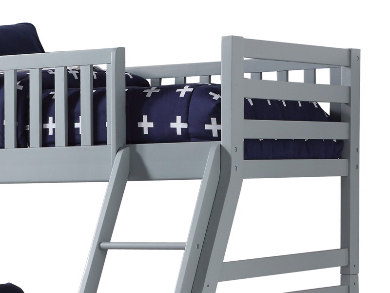Land Of Beds Nocturne Grey Wooden Double Bunk Bed2