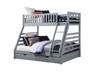 Land Of Beds Nocturne Grey Wooden Double Bunk Bed3