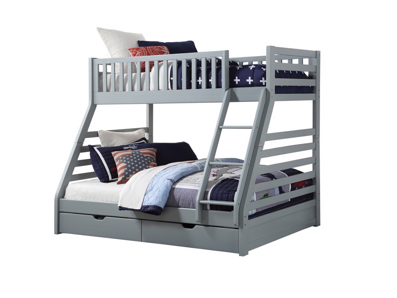 Land Of Beds Nocturne Grey Wooden Bunk Bed3