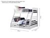 Land Of Beds Nocturne White Wooden Double Bunk Bed5
