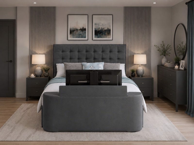 Land Of Beds Talia Fabric TV Bed3
