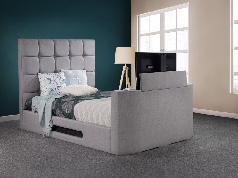 Land Of Beds Imogen Fabric Super King Size TV Bed1