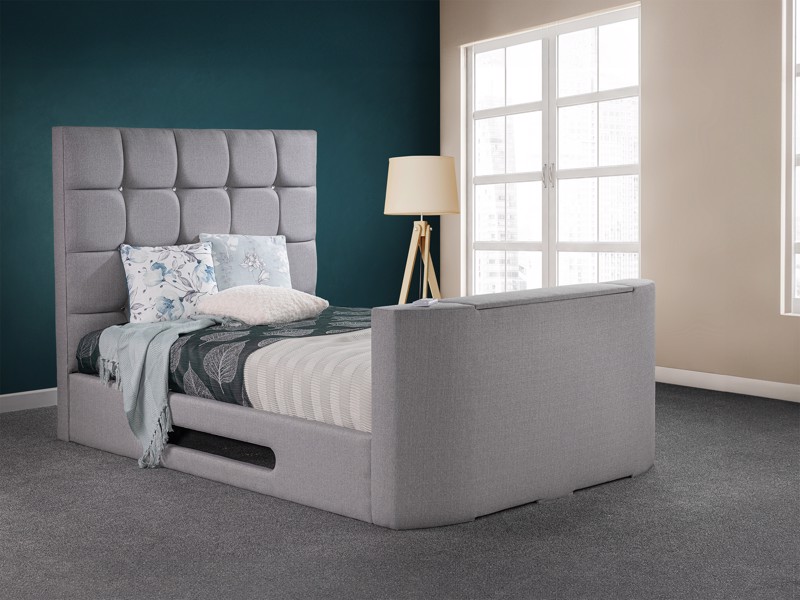 Land Of Beds Imogen Fabric Super King Size TV Bed2