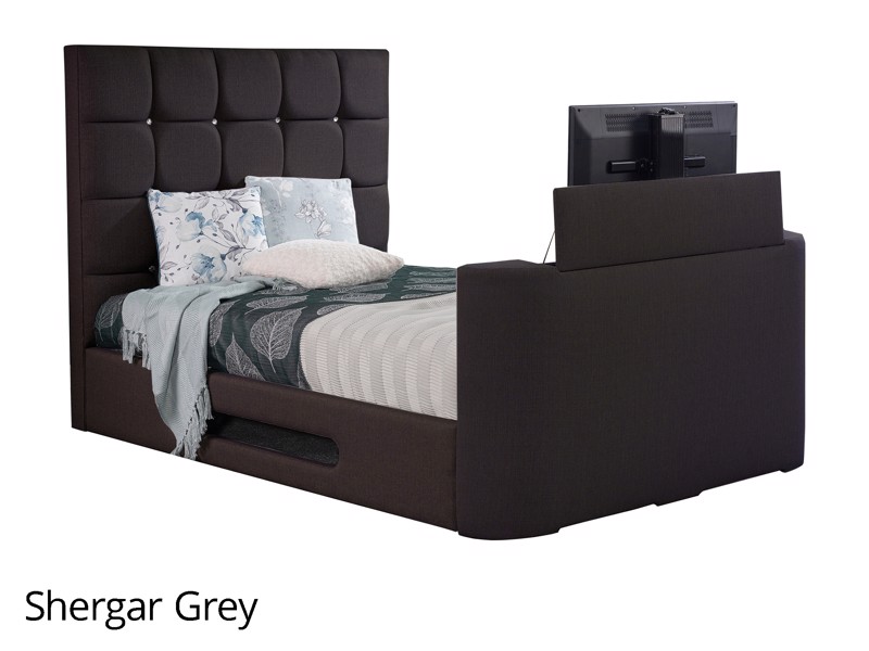 Land Of Beds Imogen Fabric Super King Size TV Bed3