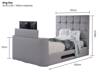 Land Of Beds Imogen Fabric Super King Size TV Bed9