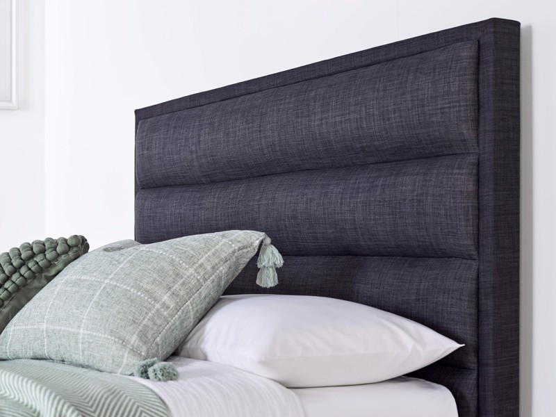 Land Of Beds Taylor Slate Fabric Double TV Bed2