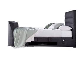 Land Of Beds Taylor Slate Fabric TV Bed4
