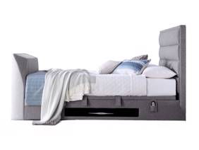 Land Of Beds Taylor Marbella Grey Fabric TV Bed4