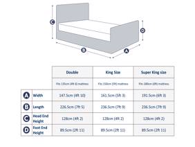 Land Of Beds Taylor Marbella Grey Fabric TV Bed4