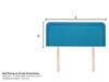 Land Of Beds King Size - CLEARANCE STOCK - Plush Velvet Teal Venice King Size Headboard2