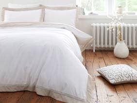 Bianca Fine Linens Oxford Lace Trim Duvet Cover Set1