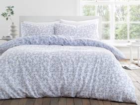 Bianca Fine Linens Shadow Leaves Blue Duvet Cover Set2