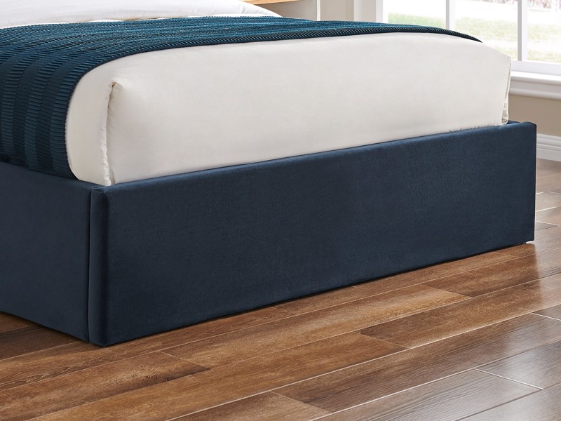 Land Of Beds Brimsley Navy Blue Fabric Ottoman Bed5
