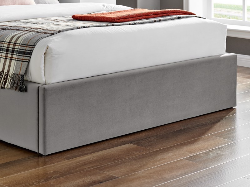 Land Of Beds Brimsley Silver Grey Fabric Ottoman Bed5