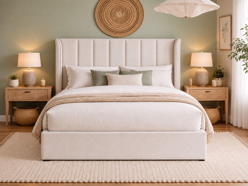 Land Of Beds Brimsley Natural Fabric Ottoman Bed3