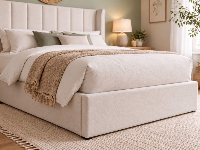 Land Of Beds Brimsley Natural Fabric Ottoman Bed4