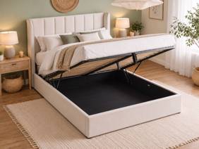 Land Of Beds Brimsley Natural Fabric Ottoman Bed2