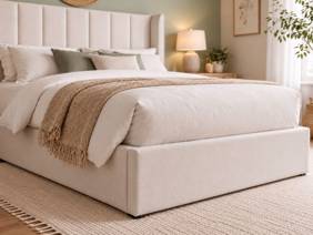 Land Of Beds Brimsley Natural Fabric Ottoman Bed4