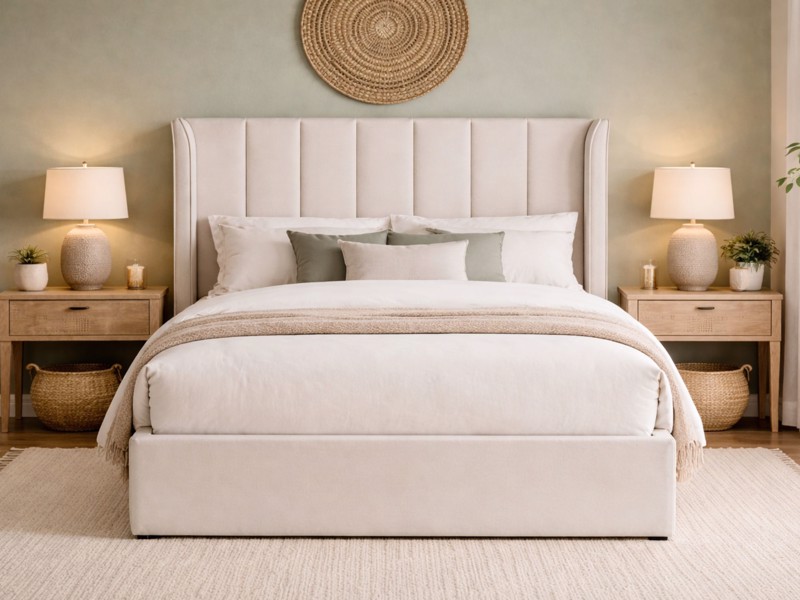 Land Of Beds Brimsley Natural Fabric Ottoman Bed3