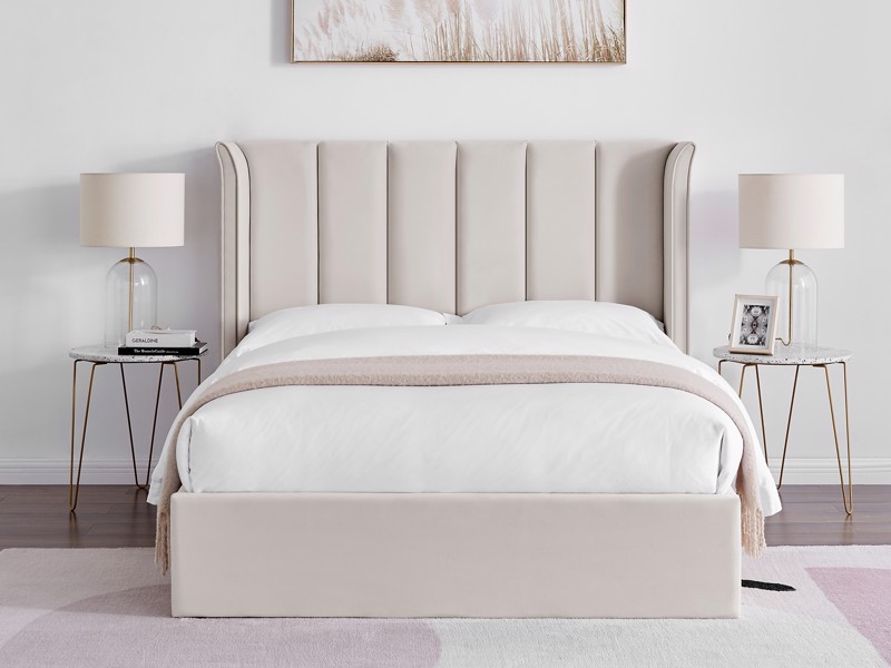 Land Of Beds Brimsley Natural Fabric Ottoman Bed3