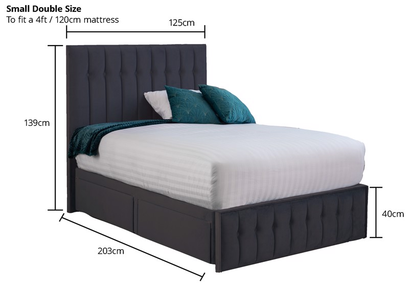 Land Of Beds Lunar Regal Small Double Bed Frame7