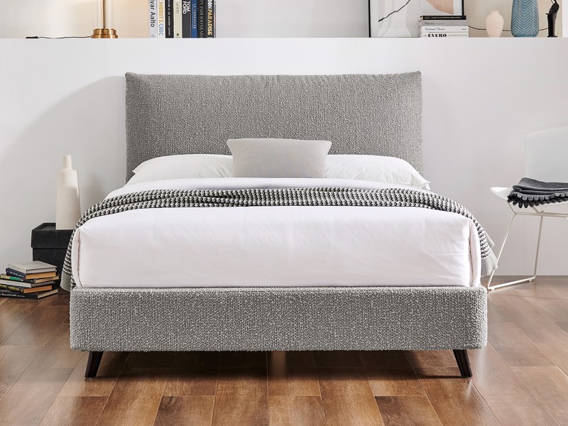 Land Of Beds Daphne Dove Grey Fabric Bed Frame2