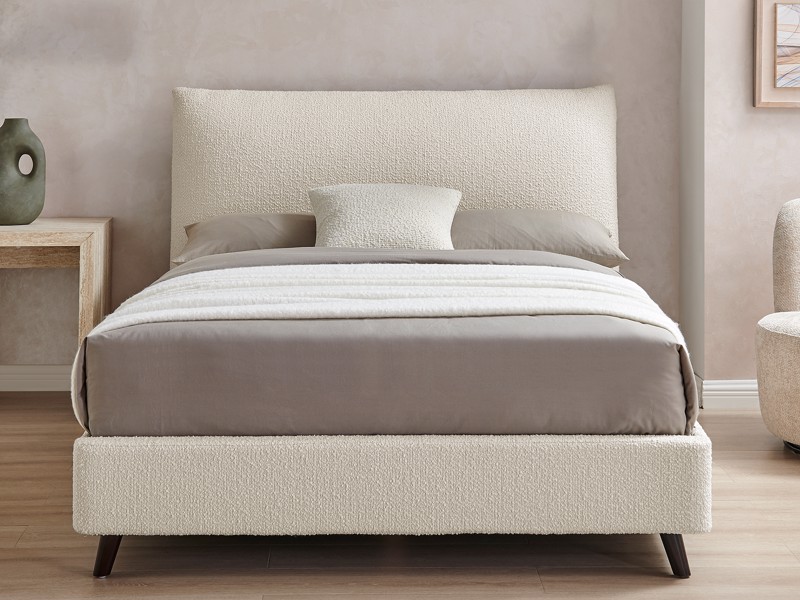 Land Of Beds Daphne Ivory Fabric Bed Frame | Land of Beds