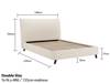 Land Of Beds Daphne Ivory Fabric Bed Frame5