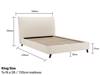 Land Of Beds Daphne Ivory Fabric Bed Frame6