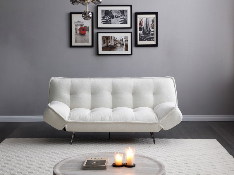 Land Of Beds Portia Cream Sofa Bed6