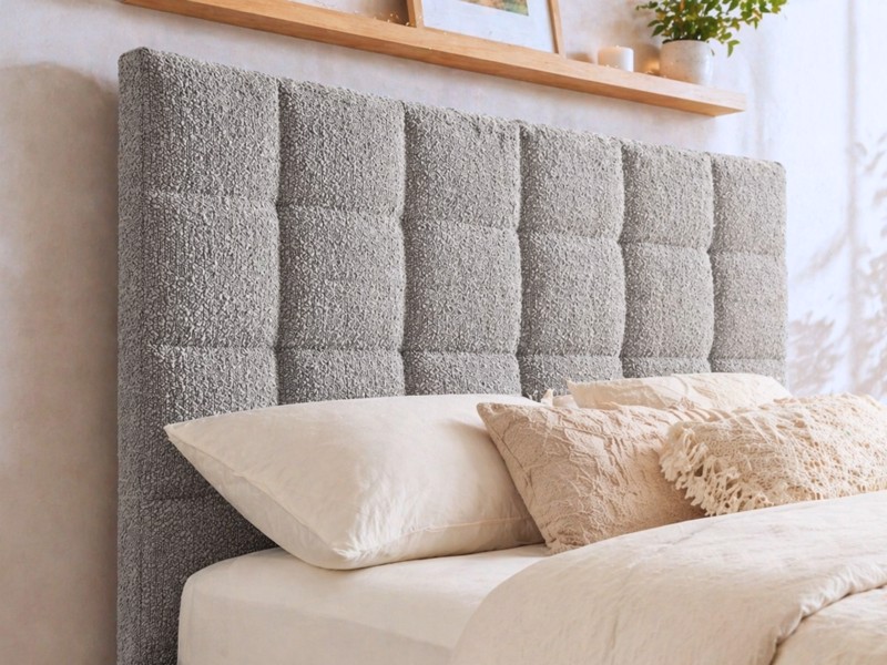 Land Of Beds Eloise Dove Grey Fabric Bed Frame3