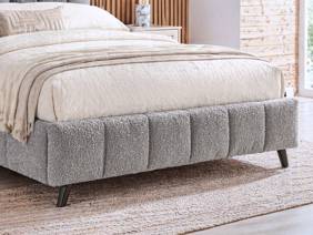 Land Of Beds Eloise Dove Grey Fabric Bed Frame4