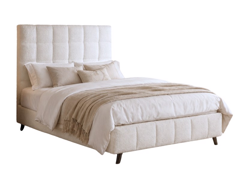 Land Of Beds Eloise Ivory Fabric Bed Frame3