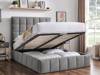 Land Of Beds Eloise Dove Grey Fabric Ottoman Bed2