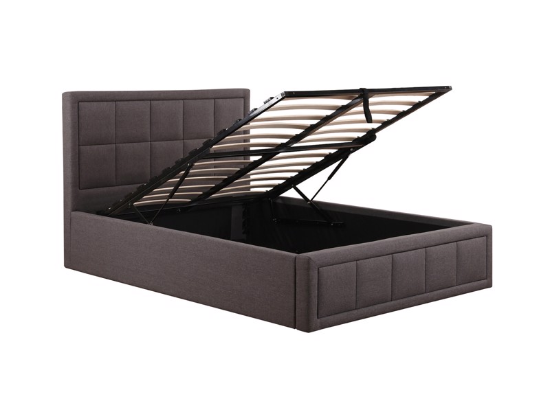 Land Of Beds Tolkein Grey Fabric Single Ottoman Bed2