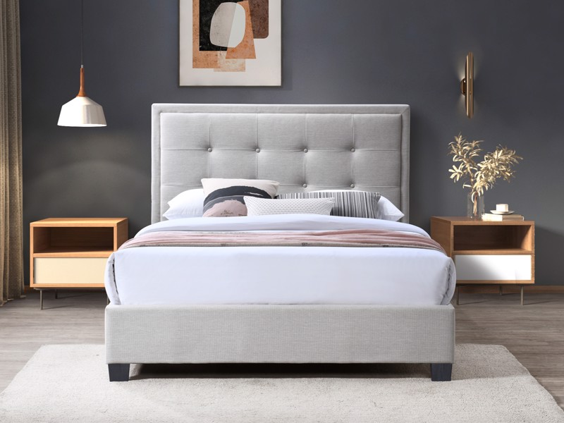 Land Of Beds Tyler Natural Fabric King Size Bed Frame2