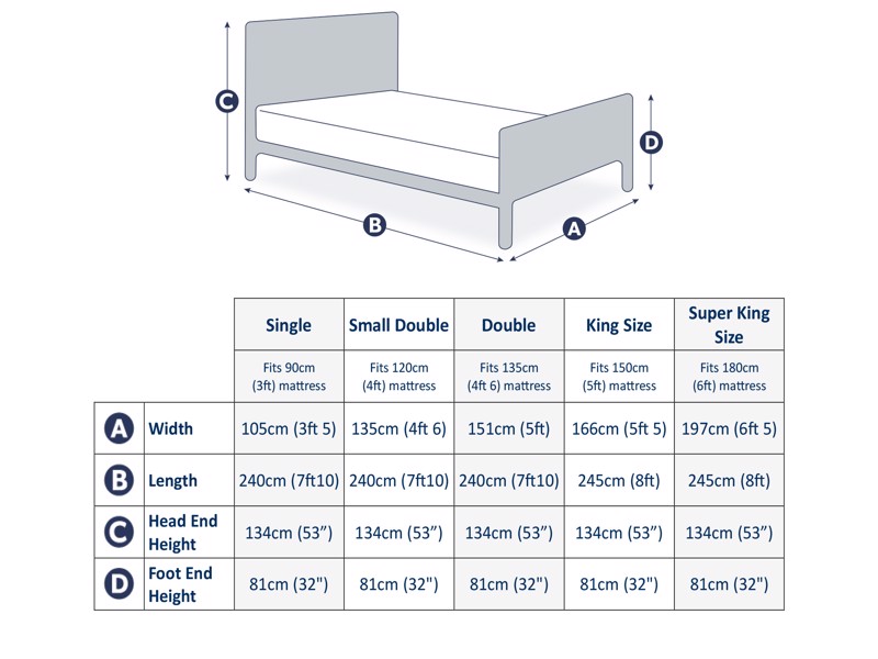 Land Of Beds Sapporo Fabric Double Bed Frame2