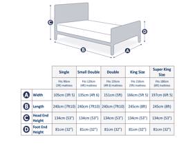 Land Of Beds Sapporo Fabric Single Bed Frame2