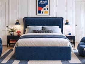 Land Of Beds Kai Fabric Bed Frame2