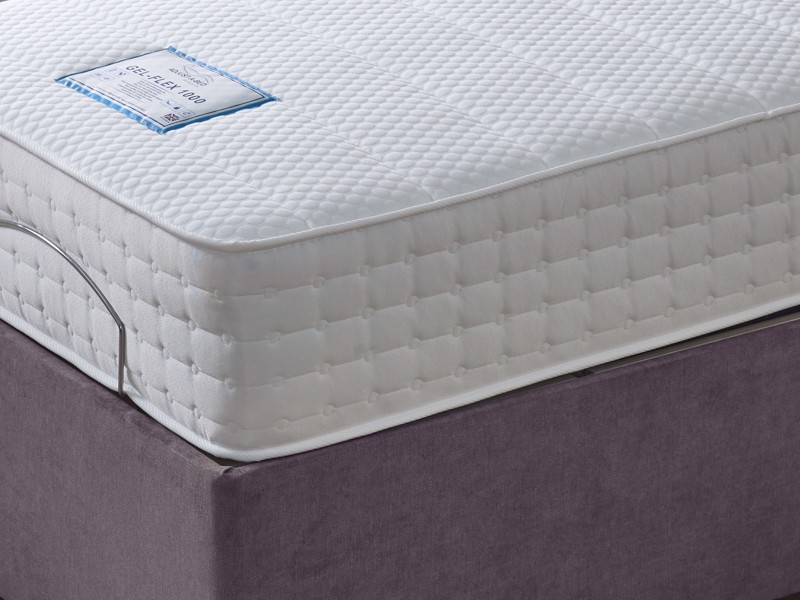 Adjust-A-Bed Super King Size - CLEARANCE STOCK - Victoria Lilac Repton Headboard with Gel Flex 1000 Adjustable Bed4