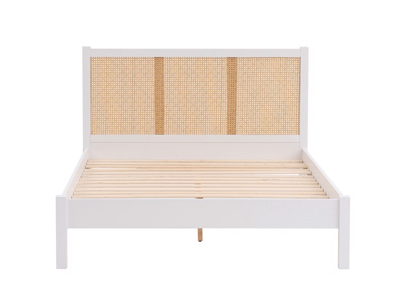 Land Of Beds Marsaille White Wooden Bed Frame5