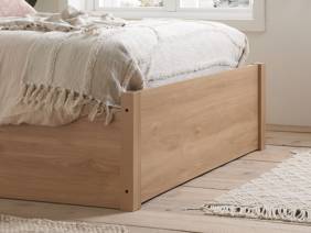 Land Of Beds Marsaille Oak Finish Wooden Ottoman Bed6