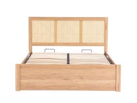 Land Of Beds Marsaille Oak Finish Wooden Ottoman Bed8