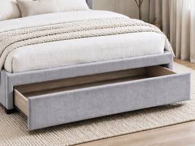 Land Of Beds Anderson Grey Fabric Bed Frame5
