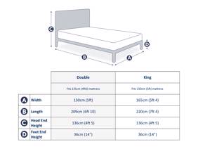 Land Of Beds Anderson Grey Fabric Bed Frame6