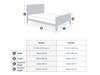 Land Of Beds Emery Grey Fabric Bed Frame7