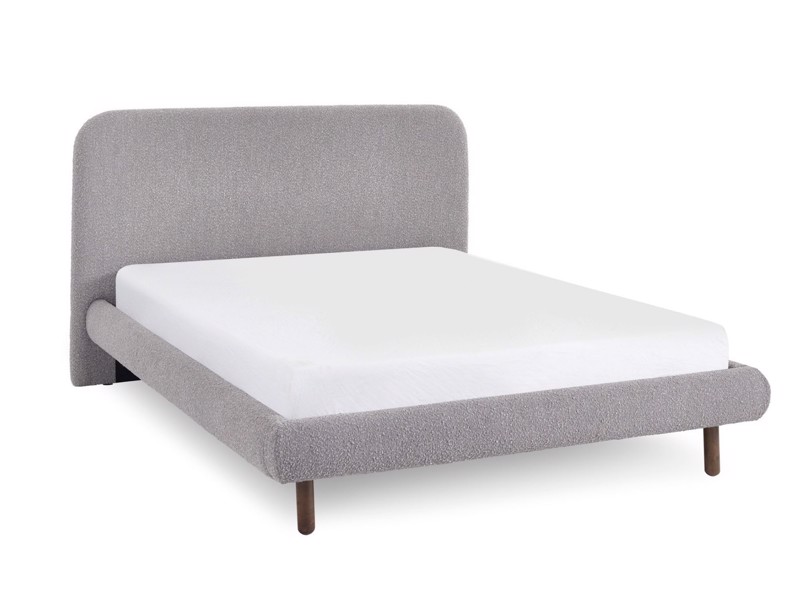 Land Of Beds Emery Grey Fabric Bed Frame3